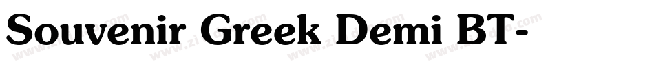 Souvenir Greek Demi BT字体转换